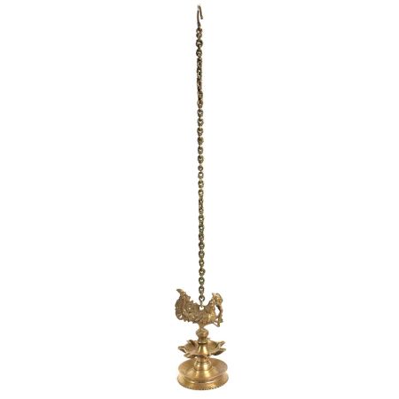 Traditional Bronze Bird Hanging Oil Lamp