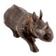 Teak Wood Rhino Carving Carved Rhinoceros Sculpture