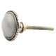 Grey Wheel Floral Glass and Metal Drawer Knobs Online