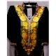 Stitched Black with Yellow Roses Embroidered Cotton Kurti