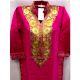 Deep Pink Summer Kashmiri Embroidered Long Kurti