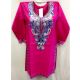 Hot Pink Summer Kashmiri Embroidered Long Kurti