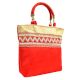 Red Gold Velvet Hand Bag