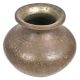 Floral Hand Etched Bronze Water Pot