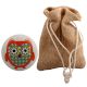 Orange Owl Ceramic Flat Wine Stopper