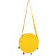 Yellow Hand Embroidered Sling Bag Round Shape