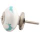 Sea Green Running Rein Deer Pattern Ceramic Drawer Knob Online