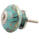 Sea Green Leaf Ceramic Drawer Knob Online