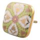 Golden Leaf Flower Square Ceramic Drawer Knob Online