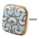 Turquoise Sea Shell Design Square Ceramic Cabinet Knob Online