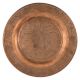 Hand Carved Design Copper Jali Round Shape Plate