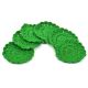 Green Round Woolen Handmade Coasters Pack of 6