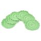 Grass Green Round Handmade Woolen Coasters Pack Of 6