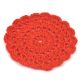 Red Round Handmade Woolen Coasters Pack Of 6