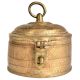 Brass Round Jewellery Box