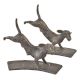 Hunting dog statues bronze bookends in Pair