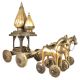 Brass Decorative Chariot Driven by Two Horses