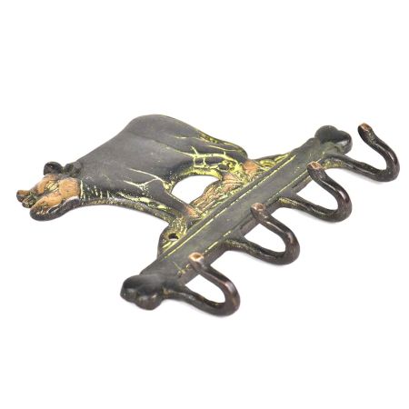Brass Cow with 4 Hooks