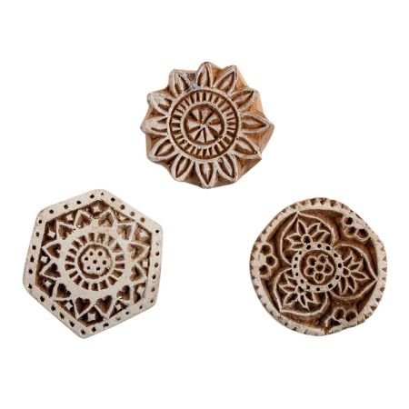 Set of 3 Piece New Mix Wooden Printing Block