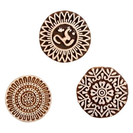 Set of 3 Piece New Mix Wooden Printing Block