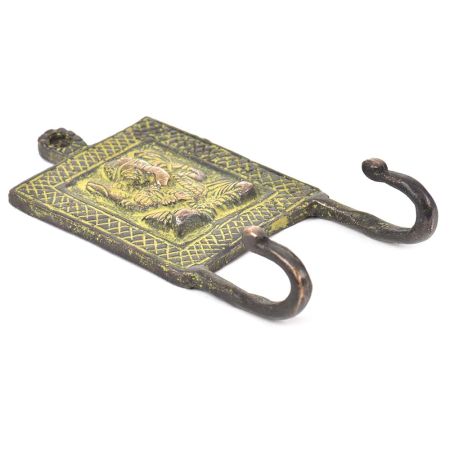 Bronze Tribal Ganesha Hooks with 2 Hooks