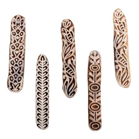 Set of 5 Piece New Mix Wooden Printing Block