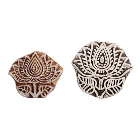 Set of 2 Piece New Mix Wooden Printing Block