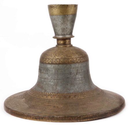 Bronze Silver Painted Engraved Hukkah Base