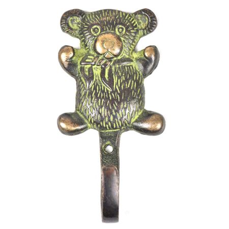 Brass Teddy Hooks with Patina