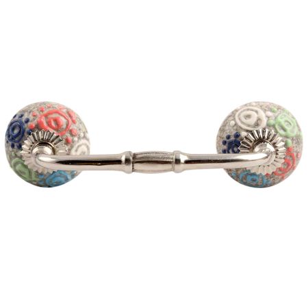 Mixed Crackle Ceramic Bridge Handle