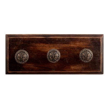 Bee Iron Cabinet Wooden Hooks