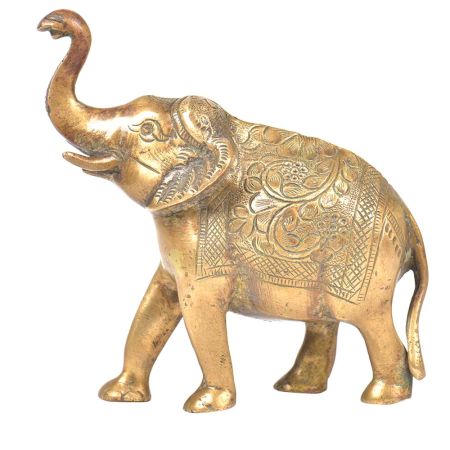 Traditional Trunk up Elephant Statue