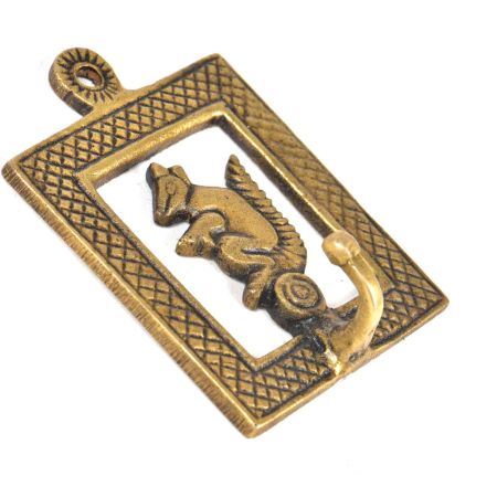 Brass Squirrel Framed Single Wall Hook
