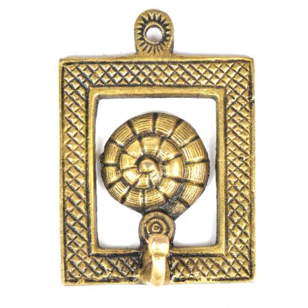 Brass Sea Shell Framed Single Wall Hook