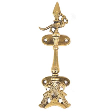 Engraved Handmade Peacock Door Handle