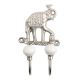 Silver Elephant Iron Decorative Hooks