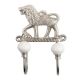 Silver Lion Iron Decorative Hooks