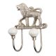 Silver Lion Iron Decorative Hooks