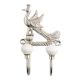 Silver Peacock Iron Decorative Hooks