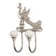 Silver Peacock Iron Decorative Hooks