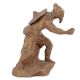 Chinese Folk Bronze Lifelike Fisherman Go Fishing Statue