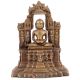 Brass Buddha Seated on Ornament Throne