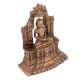 Brass Buddha Seated on Ornament Throne