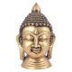 Brass Buddha Head Statue with Eyes Close