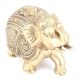 Brass Elephant Figurine With Trunk Rolled Up