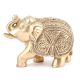 Brass Elephant Figurine With Trunk Rolled Up