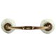 Lime Floral Crackle Ceramic Bridge Handle