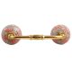 Pink Floral Crackle Ceramic Bridge Handle