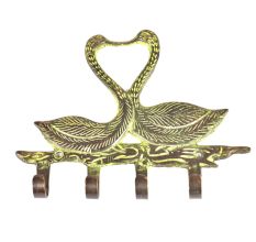Brass 4 Hooked Swan Hooks