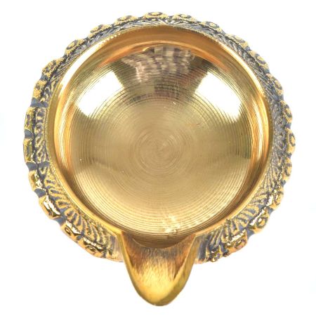 Hand Crafted Brass Kuber Diya 1 inch x 2.5 inch